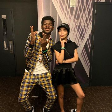 Plaid cheked Jacket + pants worn by Lil Nas X on his Instagram account @lilnasx