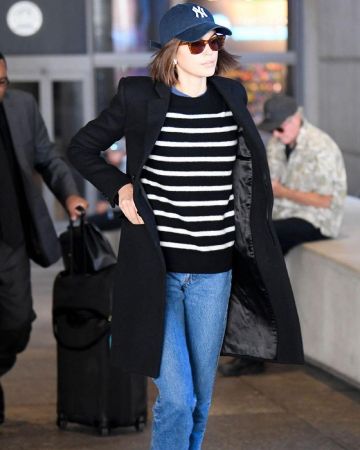 Celine Tortoiseshell Wayfarer Style Gafas de sol Kaia Jordan Gerber Los Angeles Airport 2 de octubre de 2019