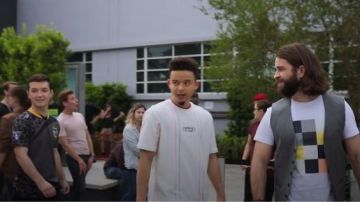 Topman blanco pierde raya Camiseta usada por Taj Speights en Ballers Temporada 05 Episodio 07