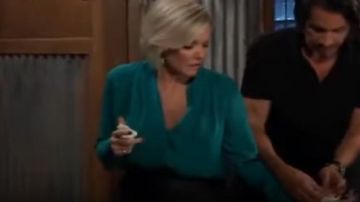 Blusa elie Tahari Bea usada por Ava Jerome (Maura West) en el Hospital General 3 de octubre de 2019