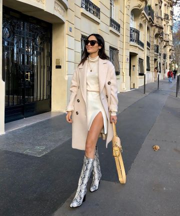 Mango Snake skin boots worn by Sofya Benzakour on the Instagram account @sofyabenzakour