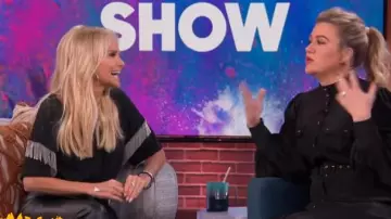 LNA Shimmy Chain-Fringed Tee worn by Kristin Chenoweth in The Kelly Clarkson Show October 7, 2019