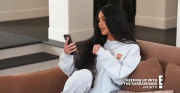 Yeezy White Sweatpants worn by Kim Kardashian in Keeping Up with the Kardashians Season 17 Episode 4