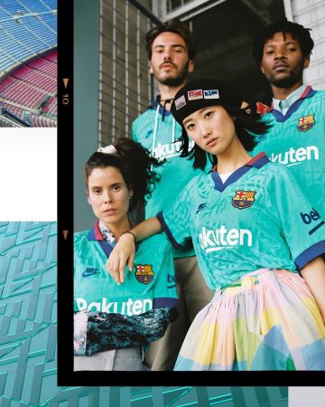 Tercera camiseta de fútbol del FC Barcelona 2019/2020 en la cuenta de Instagram de @nikefootball