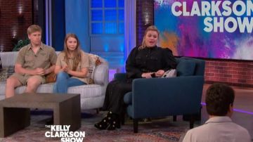 Saint Laurent Star Botines en relieve usados por Kelly Clarkson en The Kelly Clarkson Show 8 de octubre de 2019