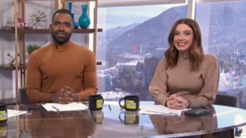 Zara Puff Manches longues Chandail porté par Melanie Bromley sur E! News 8 Octobre 2019