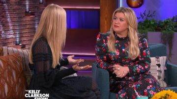 Vestido de sabotaje de Zimmermann usado por Kelly Clarkson The Kelly Clarkson Show 9 de octubre de 2019