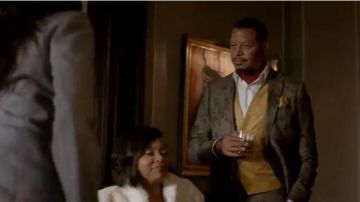 Etro gris floral-print blazer porté par Lucious Lyon (Terrence Howard) dans l'Empire Saison 06 Episode 03