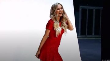 White fox boutique little darlin’ dress red worn by Jessie Wynter in Love Island Australia Season 2 Episode 1