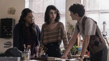 Striped brown crop top sweater worn by (Alexa Mansour) as seen in The Walking Dead New Series 2020 (Season 1)