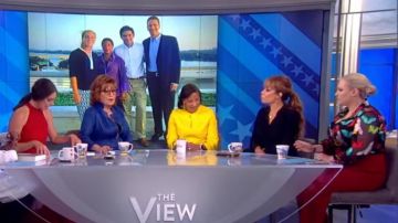 Alice + Olivia Dylan High-Waist Wide-Leg Pants worn by Meghan McCain on The View October 10, 2019