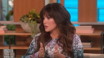 BCBGMAXAZRIA Violetta Dress worn by Marie Osmond on The Talk October 9, 2019