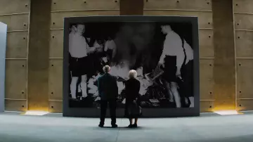 The original photograph of members of the hitler youth burning books in Salzburg in 1938 in The Art of the lie