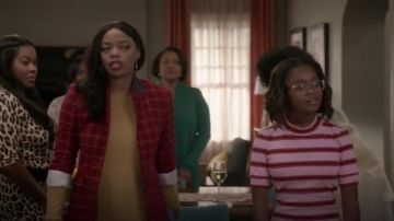 Rag & Bone Hazel Vérifier Blazer porté par (Jill Marie Jones), en black-ish Saison 6 Épisode 3