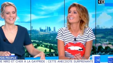 The tee shirt mariniére mouth of Caroline Ithurbide in William at noon the 11.10.2019