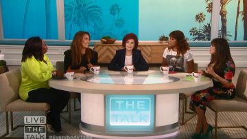 Alice + Olivia Delora Fitted Midi Dress worn by Marie Osmond as seen on The Talk October 11, 2019