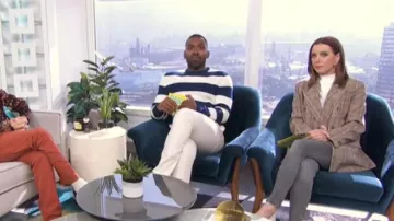 Zara Plaid Blazer porté par Melanie Bromley sur E! News Du 11 Octobre 2019