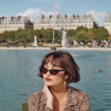 Sunglasses cat eye worn by Taylor LaShae on the account Instagram of @taylorlashae 