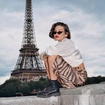 Doc Martens black Taylor LaShae on the account Instagram of @taylorlashae 