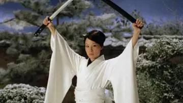 The replica of the white suit of O-Ren Ishii (Lucy Liu) in Kill Bill : Volume 1