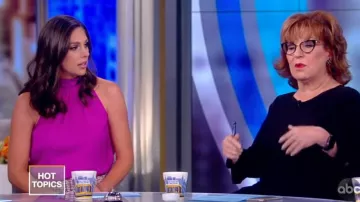 Cinq à sept Eliza Wide-Leg Plaid Pants usado por Abby Huntsman en The View octubre 11, 2019
