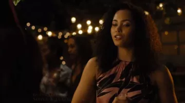 Ted baker pink leahla dress worn by Macy Vaughn (Madeleine Mantock) in Charmed Season 2 Episode 1