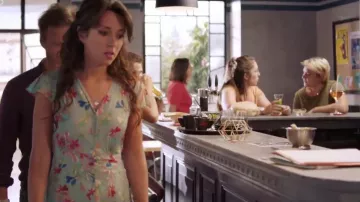 The dress flower worn by Justine Salieri (Laura Mathieu) in Tomorrow belongs to us