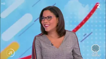 The right Dress jacquard Prince of Wales Karine Baste-Regulated in Télématin