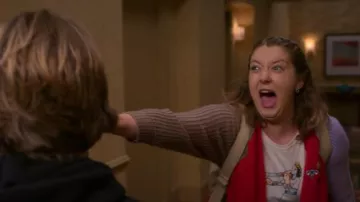 Rachel antonoff light blue the parts pin worn by Nonnie Thompson (Kimmy Shields) in Insatiable Season 2 Episode 7