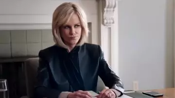 Black leather jacket worn by Gretchen Carlson (Nicole Kidman) in Bombshell