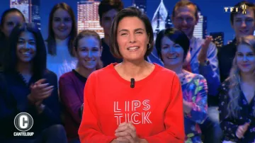 Sudadera de lápiz labial rojo de Alessandra Sublet en C'est Canteloup