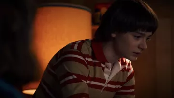 Striped polo shirt worn by Will Byers (Noah Schnapp) in Stranger Things (S03E04)