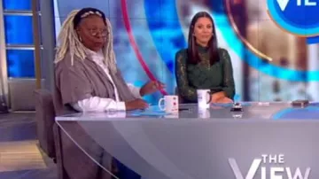 Magnolia Pearl Workshop Coat worn by Whoopi Goldberg on The View October 15, 2019