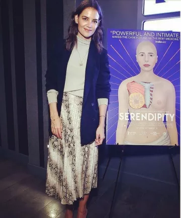 Petar Petrov Karen Turtleneck Top worn by Katie Holmes Serendipity New York Screening October 15, 2019