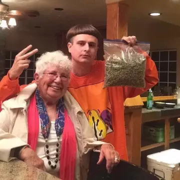 Whethan vs Oliver Tree When I'm Down Long Sleeve Shirt in orange worn by Oliver Tree on his Instagram account @olivertree