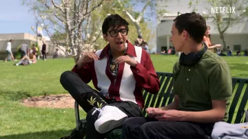 Marijuana Weed Leaf Socks worn by Zahid (Nik Dodani) in Atypical (S03)