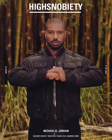Coach X Michael B. Jordan black jacket worn by Michael B. Jordan on the Instagram account @michaelbjordan