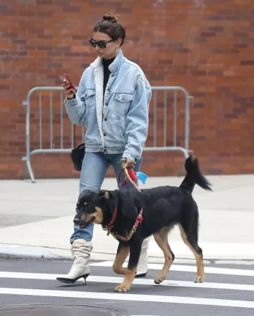 Ray Ban Rb2140 Original Wayfarer Sunglasses worn by Emily Ratajkowski Soho October 17, 2019