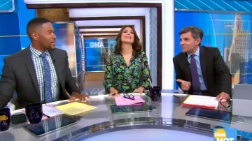 Diane Von Furstenberg Phoenix Flo­ral Wrap Dress worn by Cecilia Vega on Good Morning America October 17, 2019