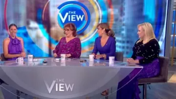 Alice + Olivia Pleated Maxi Skirt worn by Meghan McCain on The View October 17, 2019
