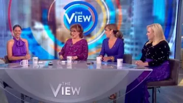 Alice + Olivia Leia Tie Neck Halter Top worn by Abby Huntsman on The View October 17, 2019