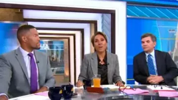 Zadig & Voltaire Vow Herringbone Blazer worn by Robin Roberts on Good Morning America Weekend October 17, 2019