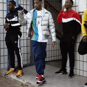 La paire de baskets Salomon portées par Take a Mic sur son compte Ins­ta­gram @Ta­kea­mi­cof­fi­ciel