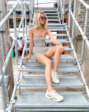 Gucci Leather Rhyton Sneakers of Lauren Black on the Instagram account @imlaurenblack