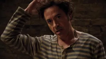 T-shirt grandad striped Robert Downey Jr. in DOLITTLE Trailer (2020) Robert Downey Jr, Tom Holland Movie