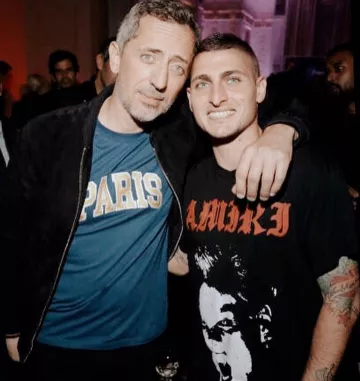 Le t-shirt noir Amiri porté par Marco Verratti sur son compte Instagram @marco_verratti92