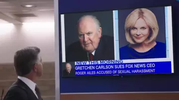 Sceptre 50 inch TV of Gretchen Carlson (Nicole Kidman) in Bombshell