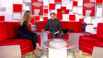 Court shoes varnish color skin of Chloe Nabédian in Highly Sunday 20.10.2019