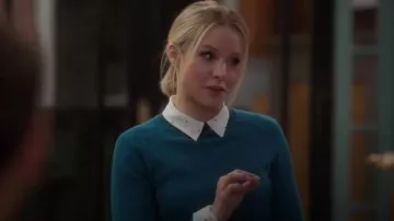Rag & Bone Teal Pamela Chandail porté par Eleanor Shellstrop (Kristen Bell) à La Bonne Place Saison 4 Épisode 4