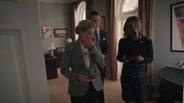 Alexander McQueen Wool jacquard Blazer usado por Elizabeth McCord (Téa Leoni) en Madam Secretary Temporada 6 Episodio 2